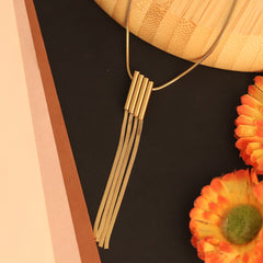 Golden Tassel Drop Pendant