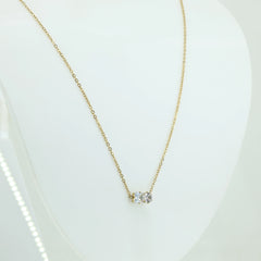 Twin Sparkle Charm Necklace