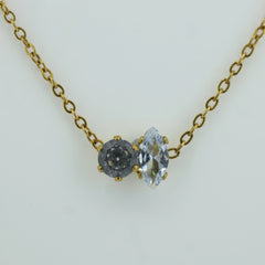 Twin Sparkle Charm Necklace