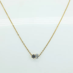 Twin Sparkle Charm Necklace