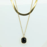 Midnight Charm Layered Pendant Necklace