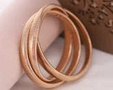 3 layer rose gold bracelet