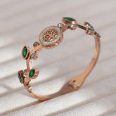Elegant Tree of Life Rose Gold Kada Bangle
