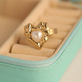 Molten Heart Pearl Ring