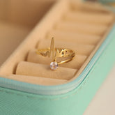 Heartbeat Solitaire Ring