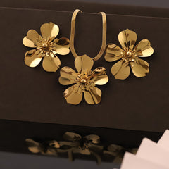 Gilded Bloom Statement Set