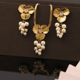 Golden Orchid Pearl Drop Set