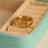 Golden Buckle Band Ring