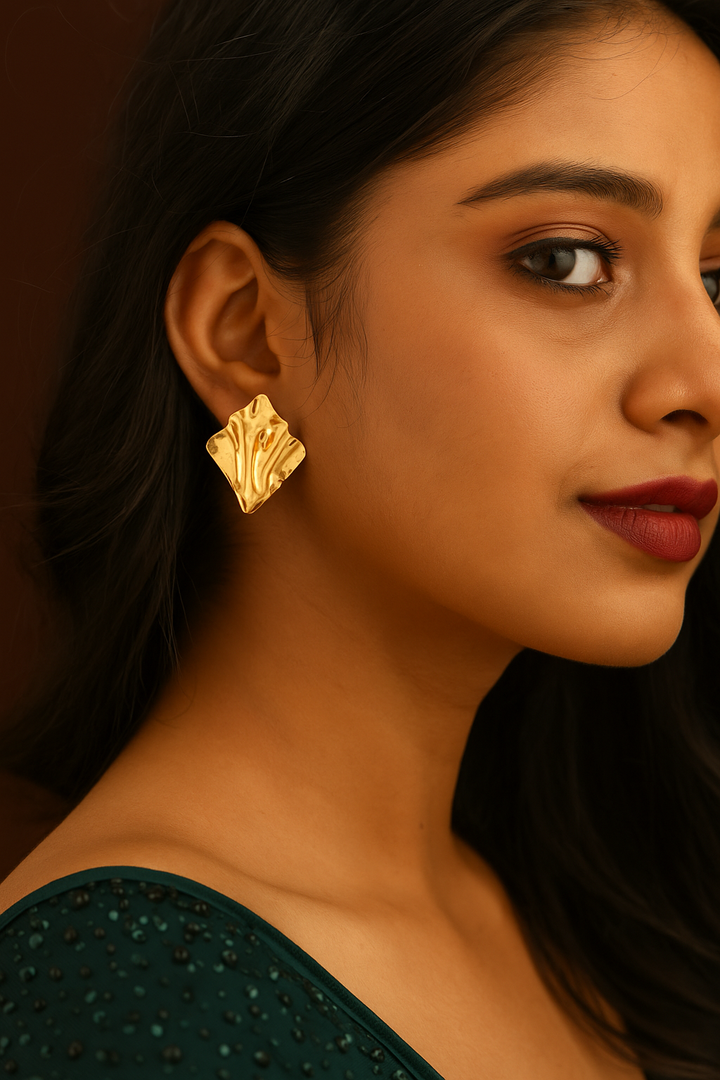 Golden Drape Studs