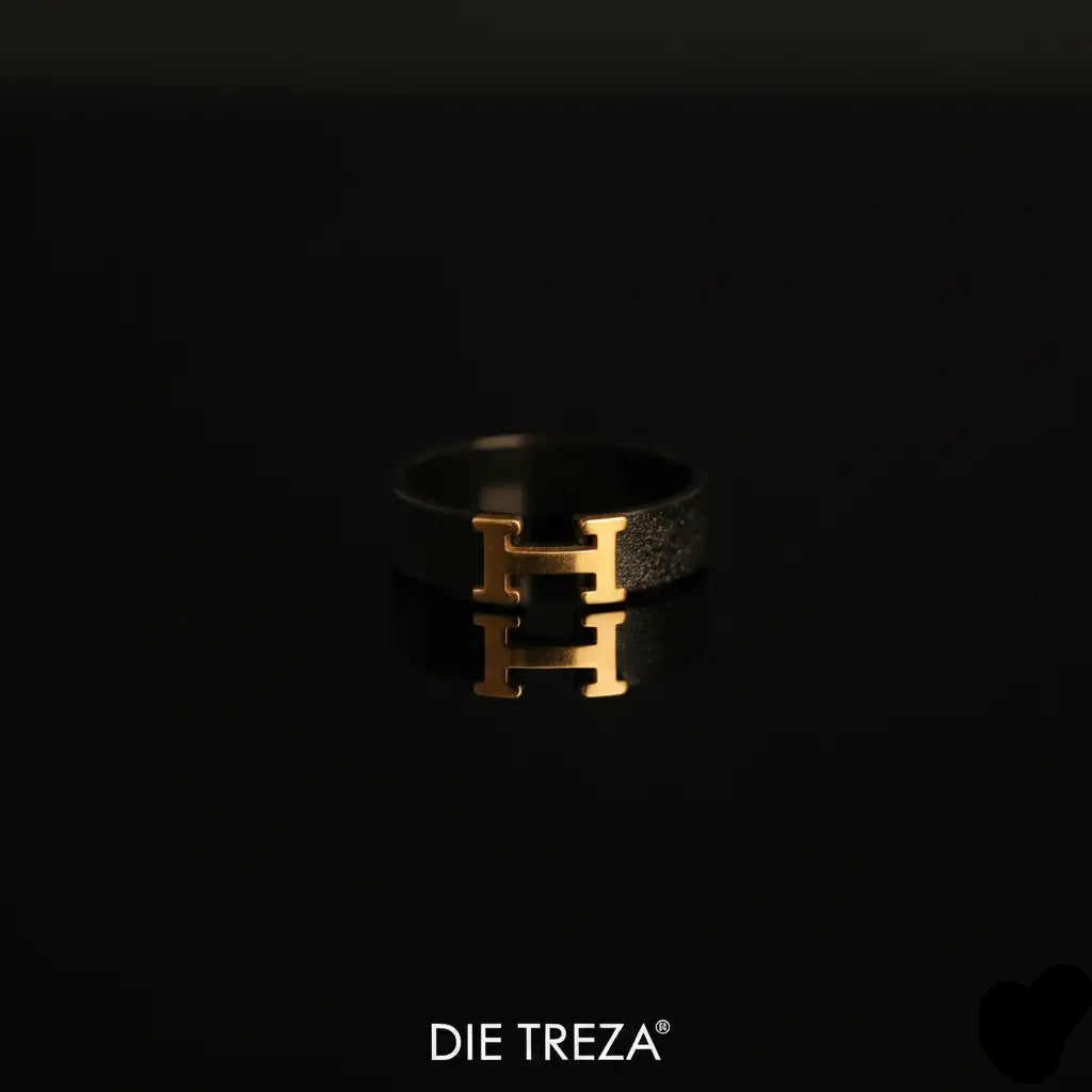 Bold Initial H Ring (unisex)