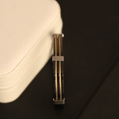 Onyx Dual-Tone Cable Bracelet