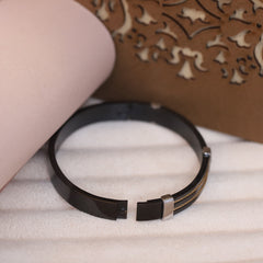 Onyx Dual-Tone Cable Bracelet
