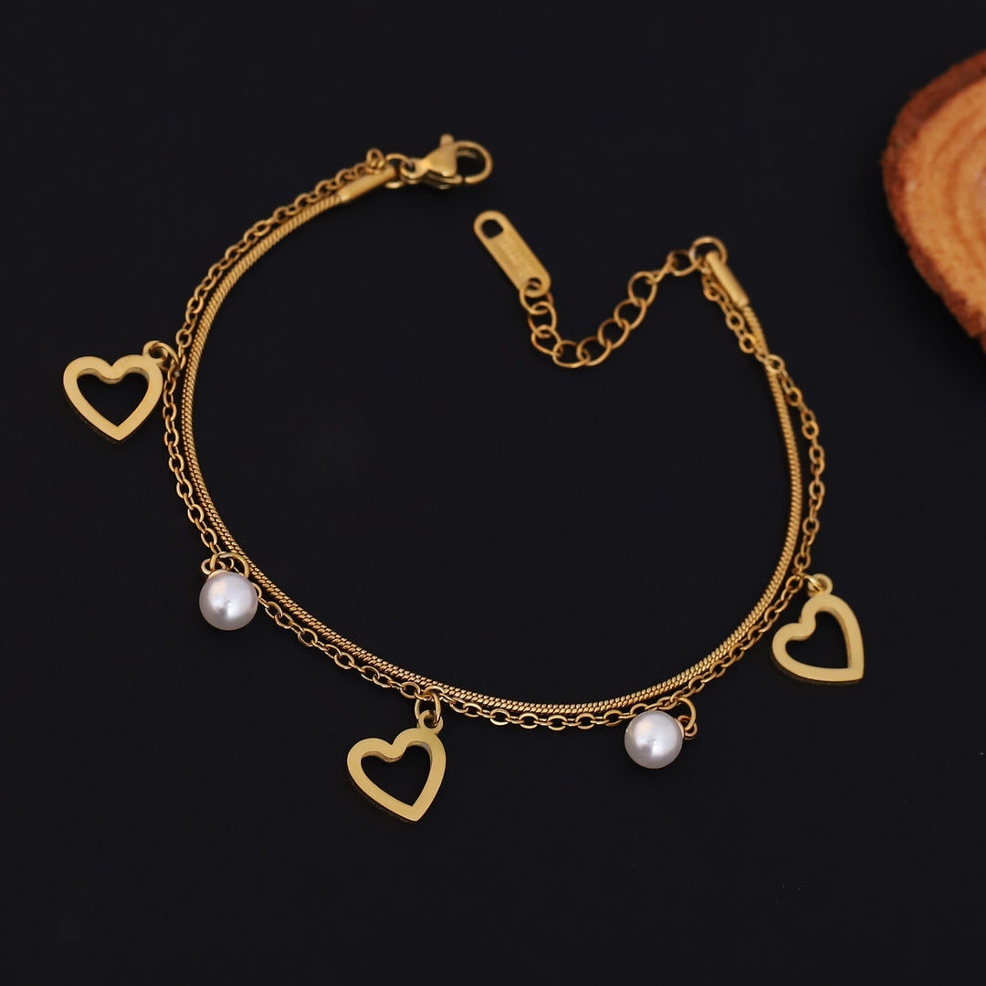 Heartstrings Pearl Bracelet