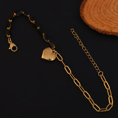Golden Heart Charm Bracelet