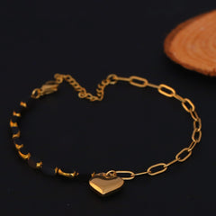 Golden Heart Charm Bracelet