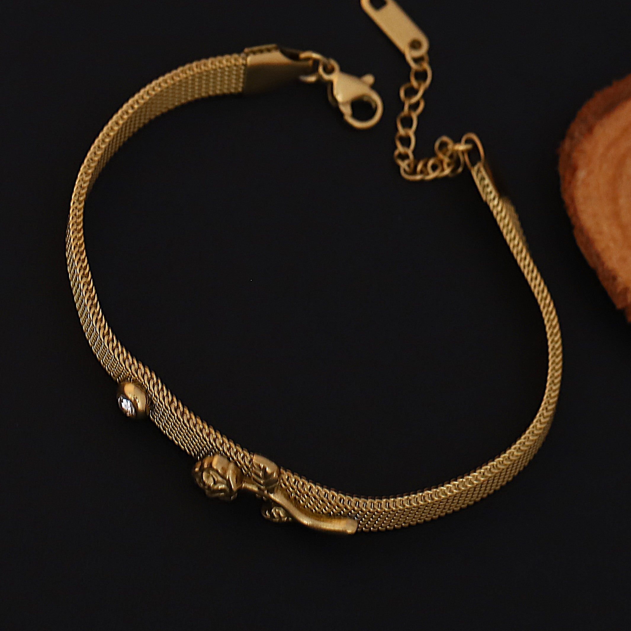 Golden RoseMesh Bracelet