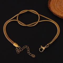Trendy Gold Plated Double Layer Twist Chain Bracelet