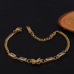 Crystal Butterfly Link Bracelet