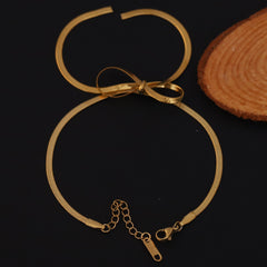 Golden Bow Charm Bracelet