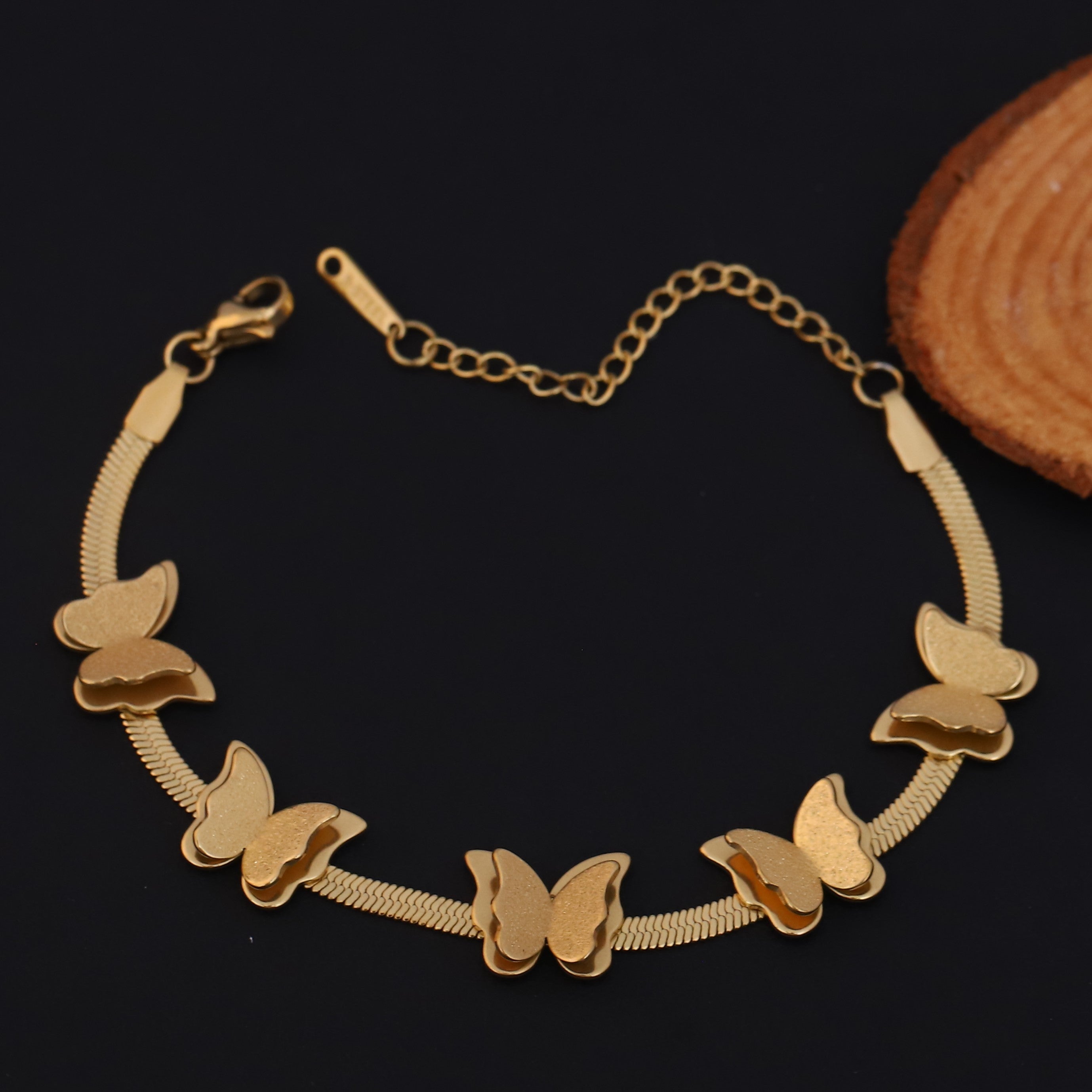 Golden Butterfly Elegance Bracelet