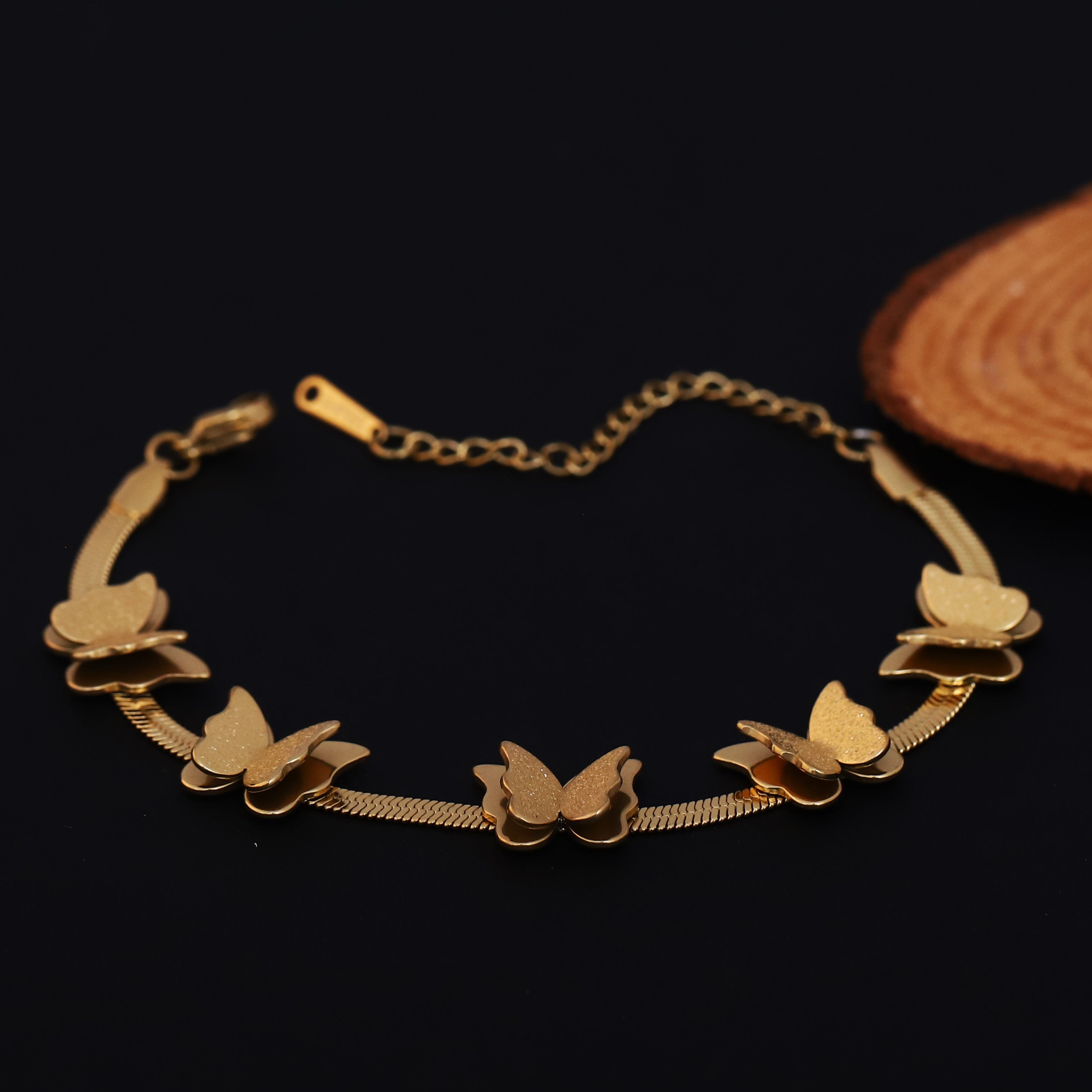 Golden Butterfly Elegance Bracelet