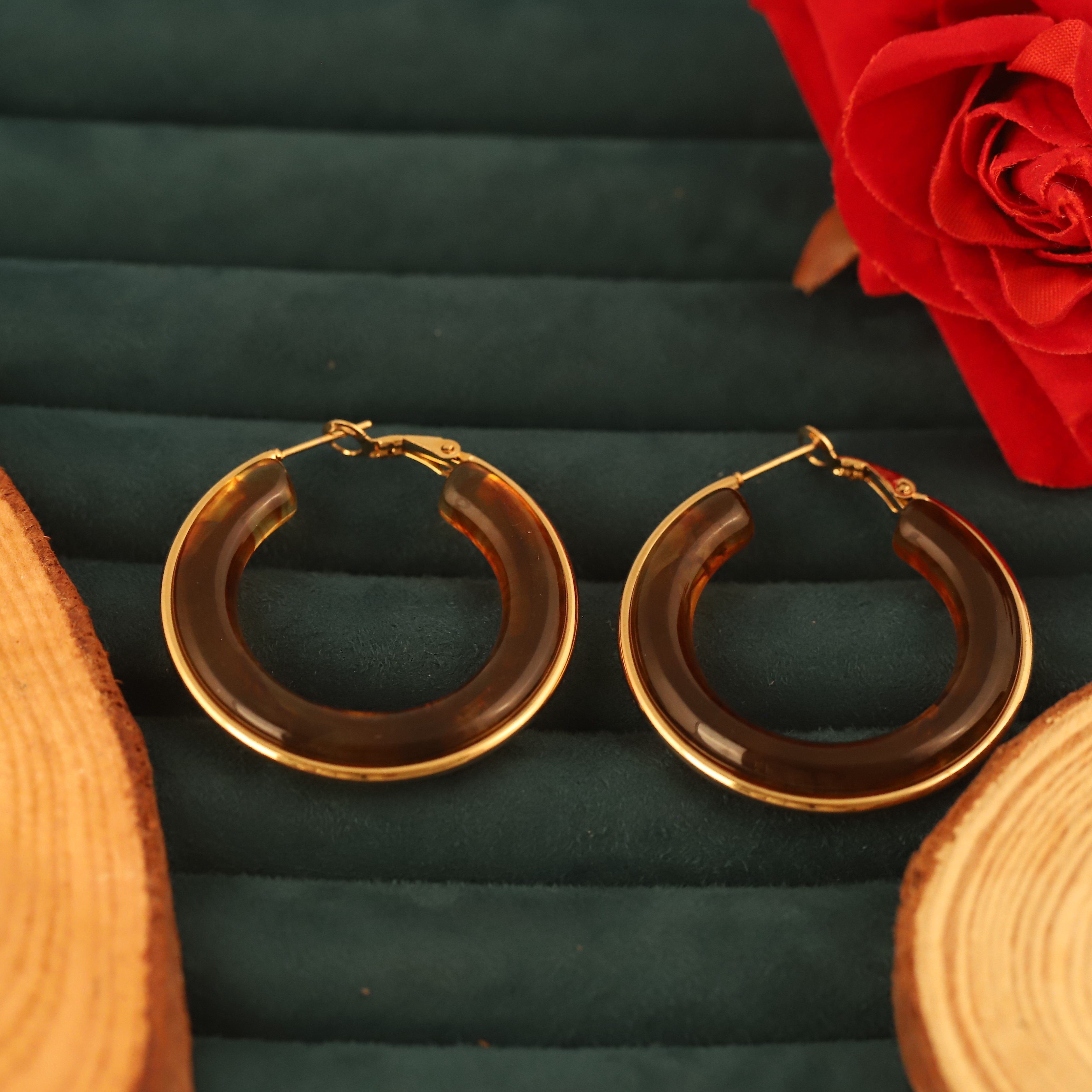 Amber Tide Hoops