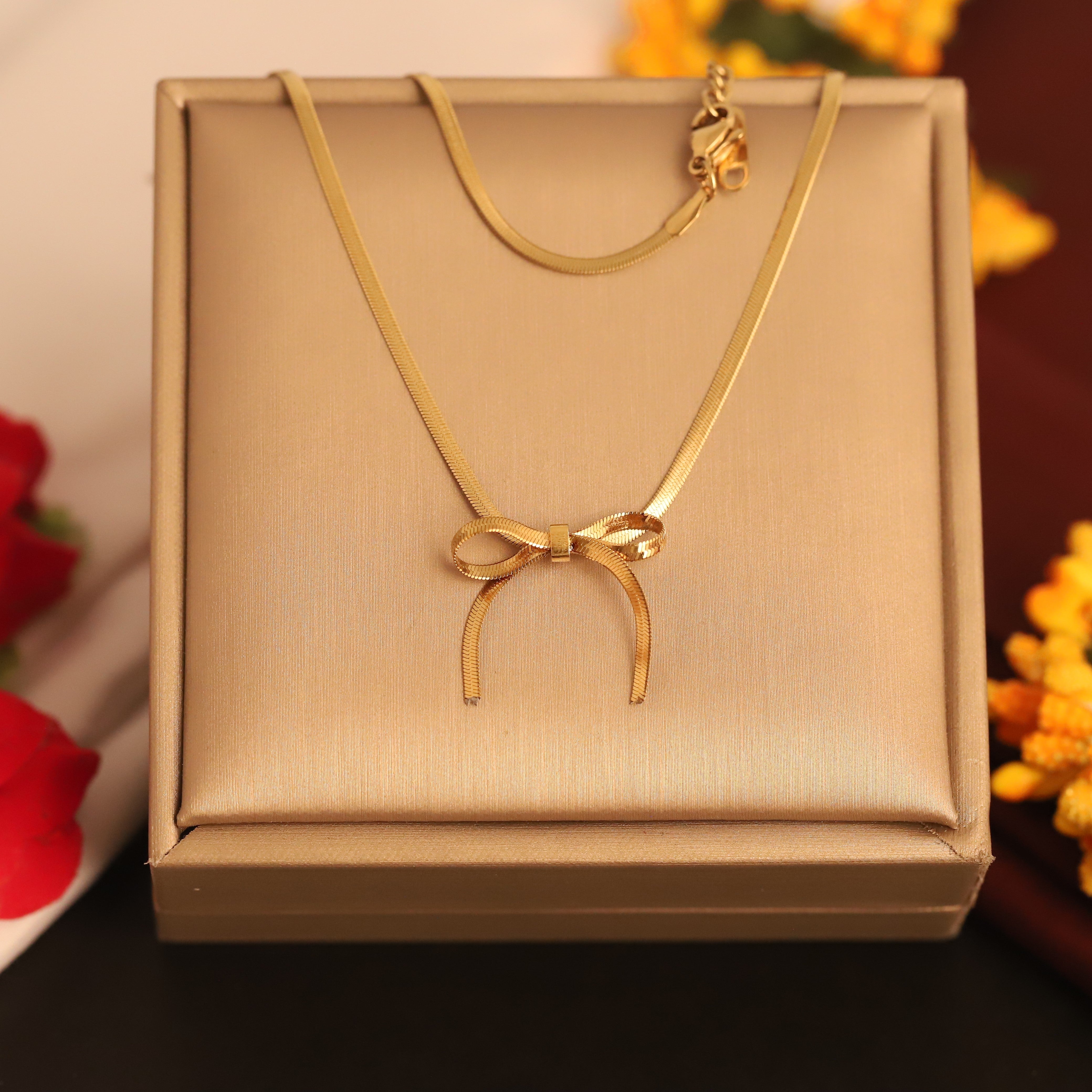 Golden Ribbon Charm