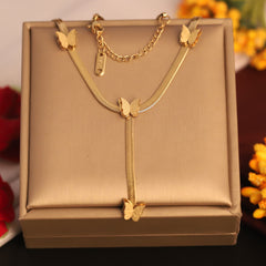 Butterfly Cascade Y-Necklace
