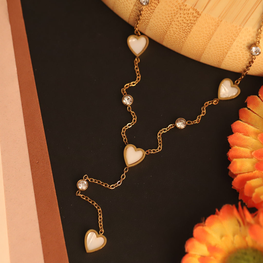 Golden Y-Heart Necklace