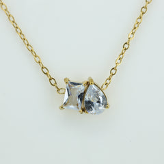 Dual Elegance Stainless Steel Pendant
