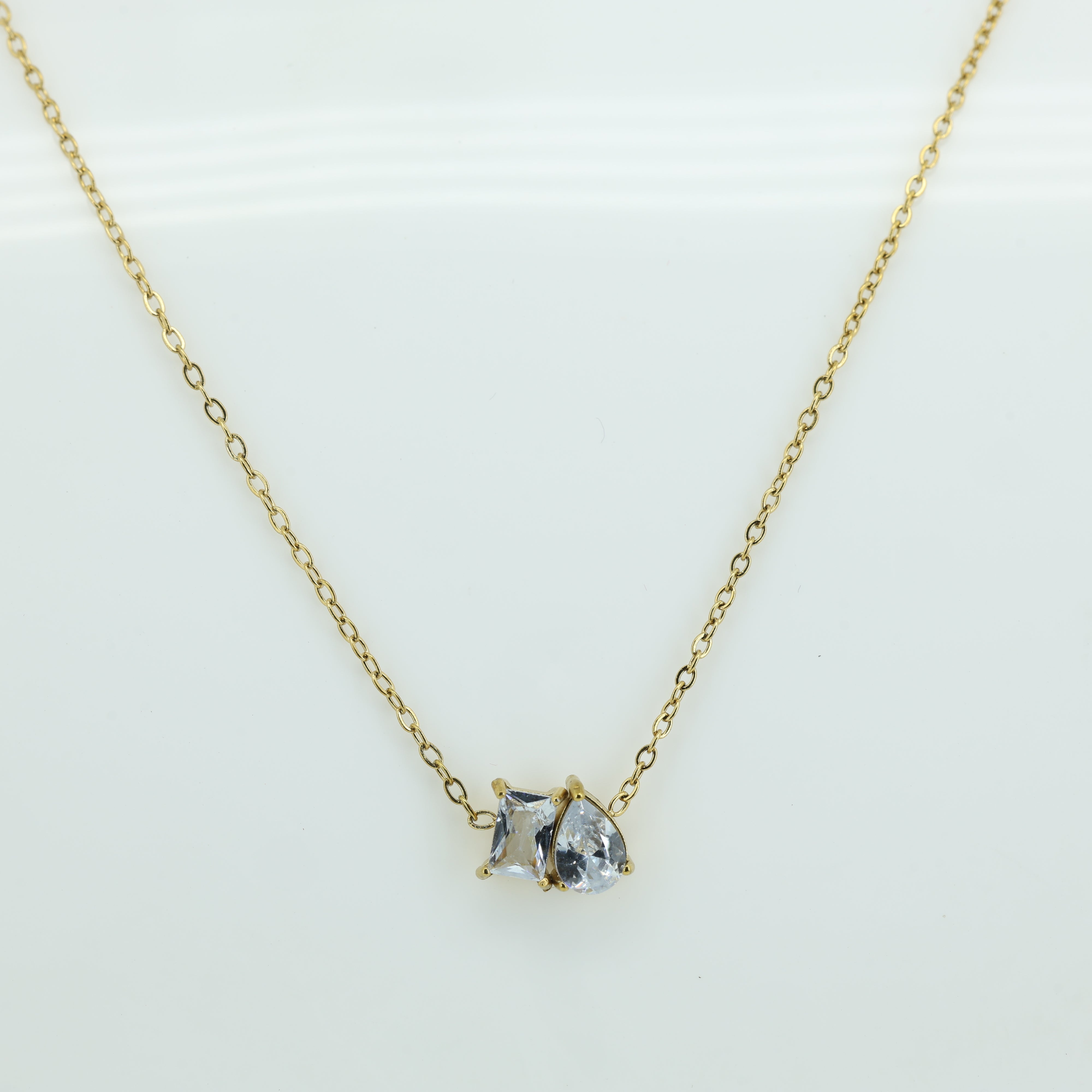 Dual Elegance Stainless Steel Pendant