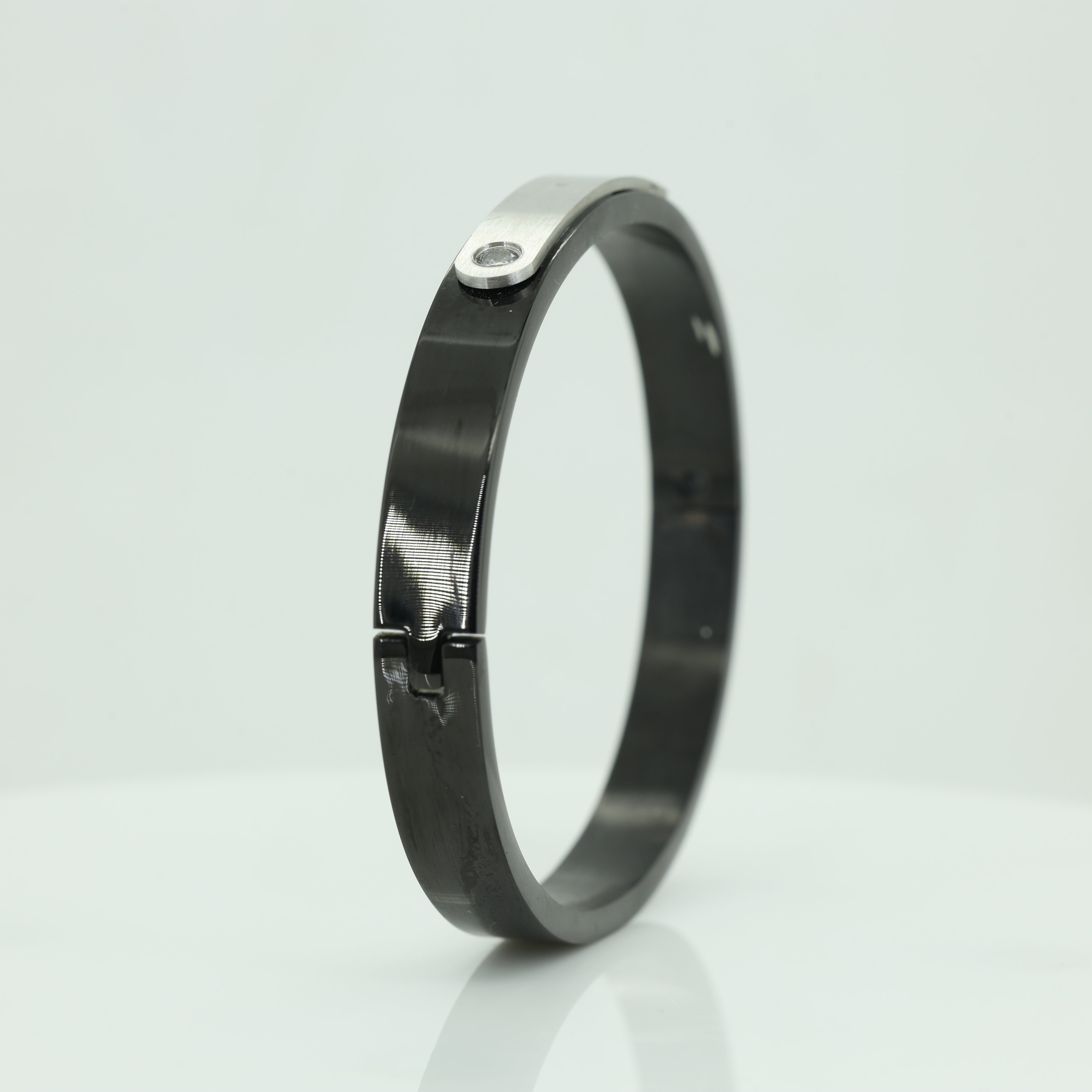 Steel & Black Dual Tone Bracelet