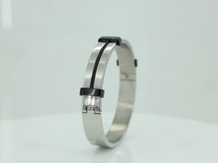 Steel & Black Dual Tone Bracelet