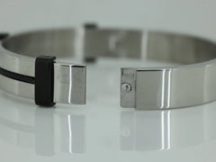 Steel & Black Dual Tone Bracelet