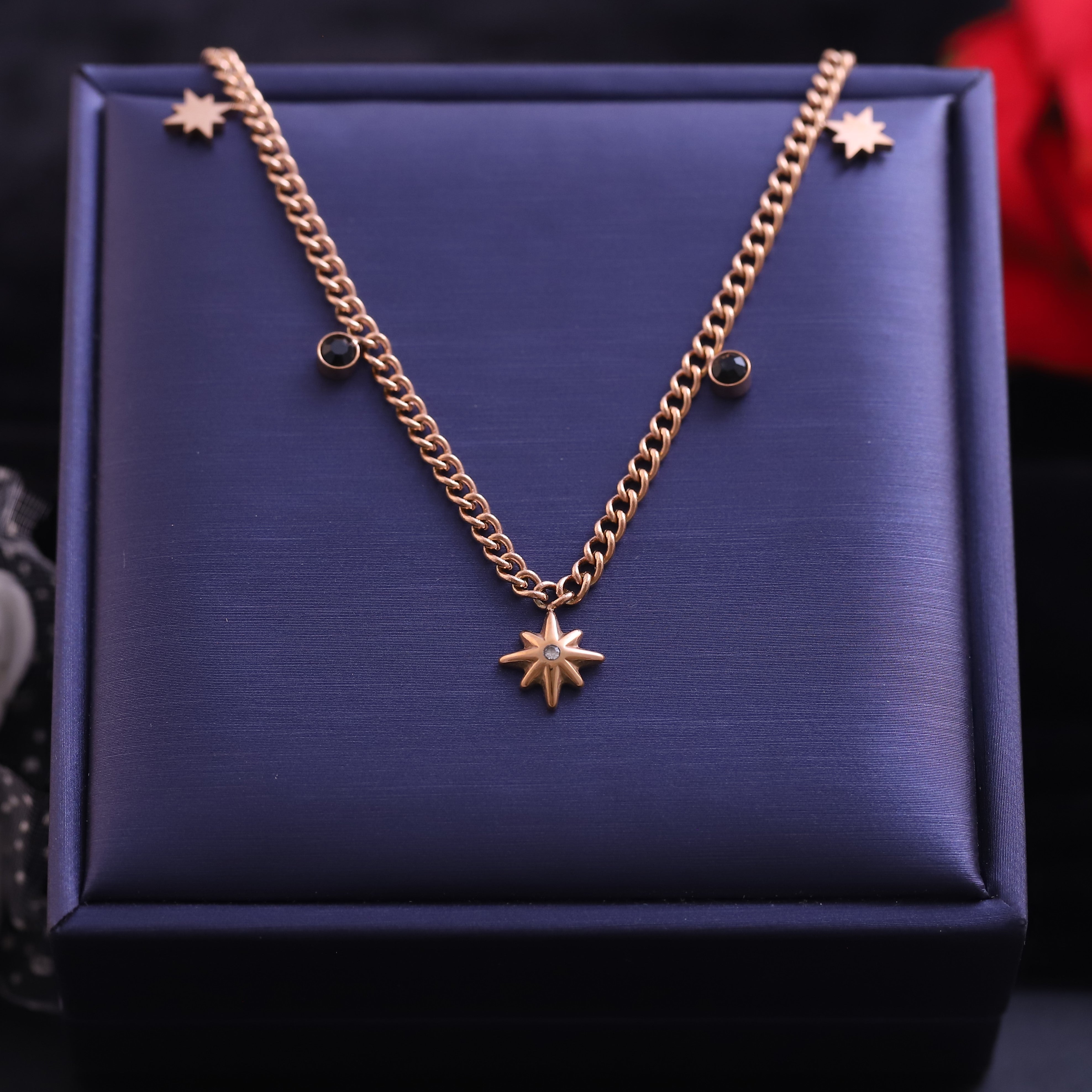 Celestial Glow Dual-Layer Star Pendant Necklace