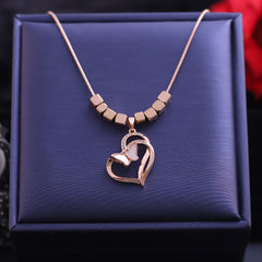 Butterfly Embrace Heart Necklace