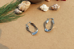 Silver Sway Hoops