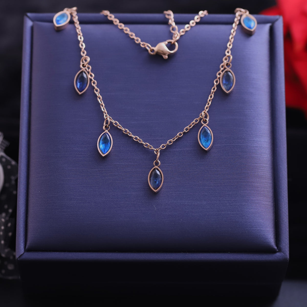 BlueDusk Drops Necklace