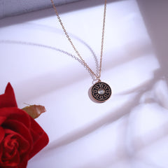 Elegant Greek Maze Pendant & Stud Earrings Set