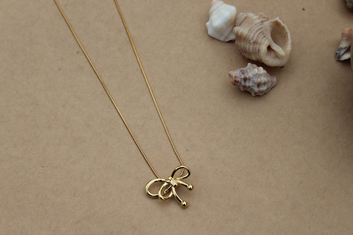 Golden Belle Bow Pendant