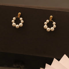 Classic Pearl Hoop Earrings