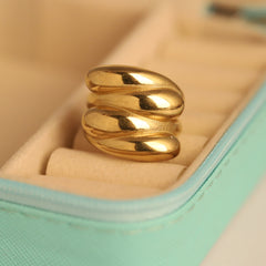 Golden Cascade Ring