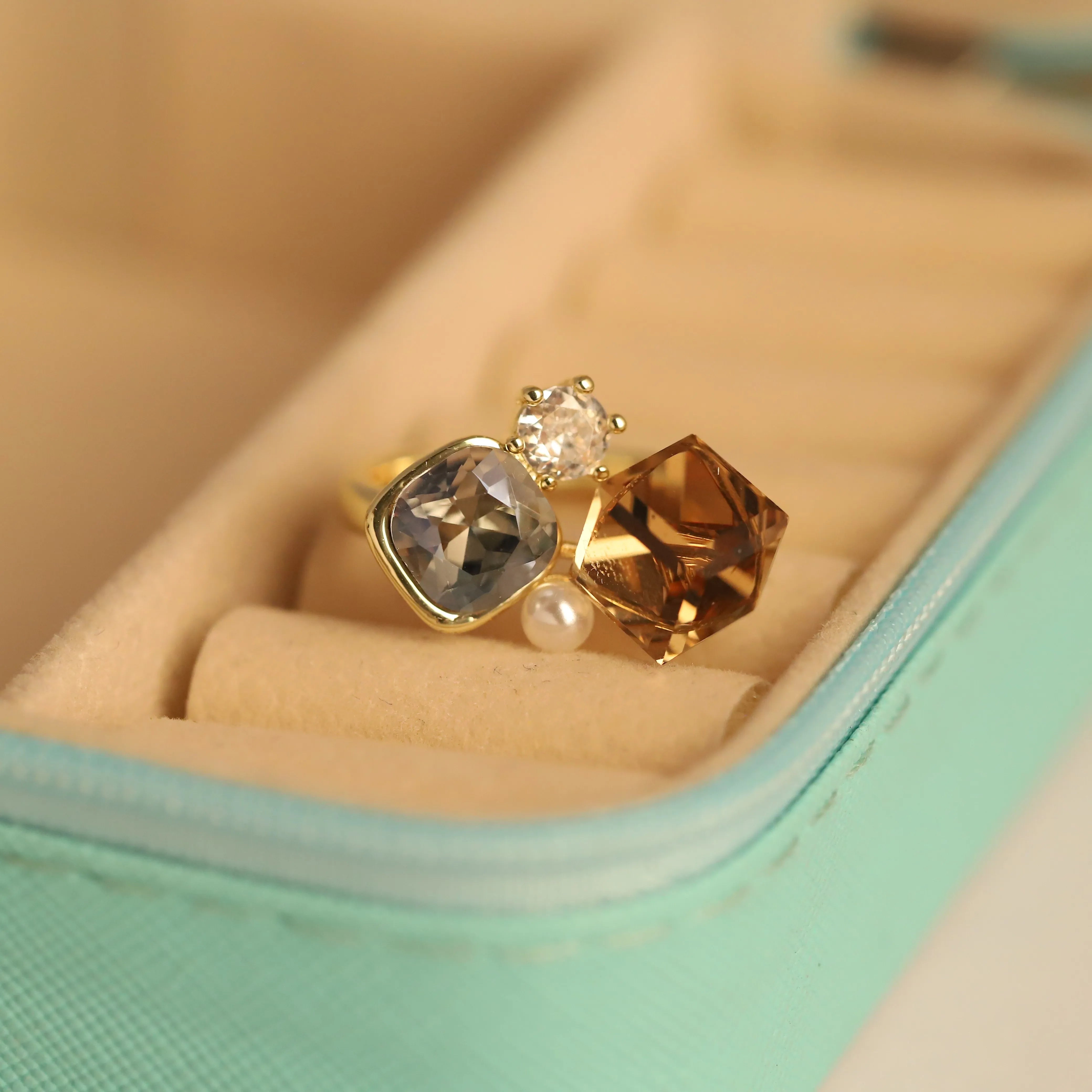 Prism & Pearl Ring