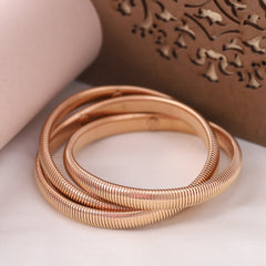 3 layer rose gold bracelet