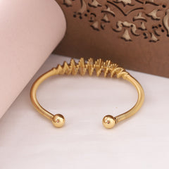 Elegant Spiral Wire Cable Open Bangle Bracelet