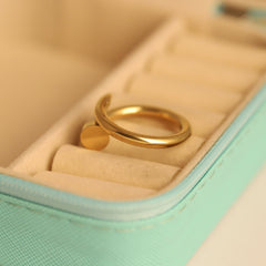 Golden Nail Wrap Ring