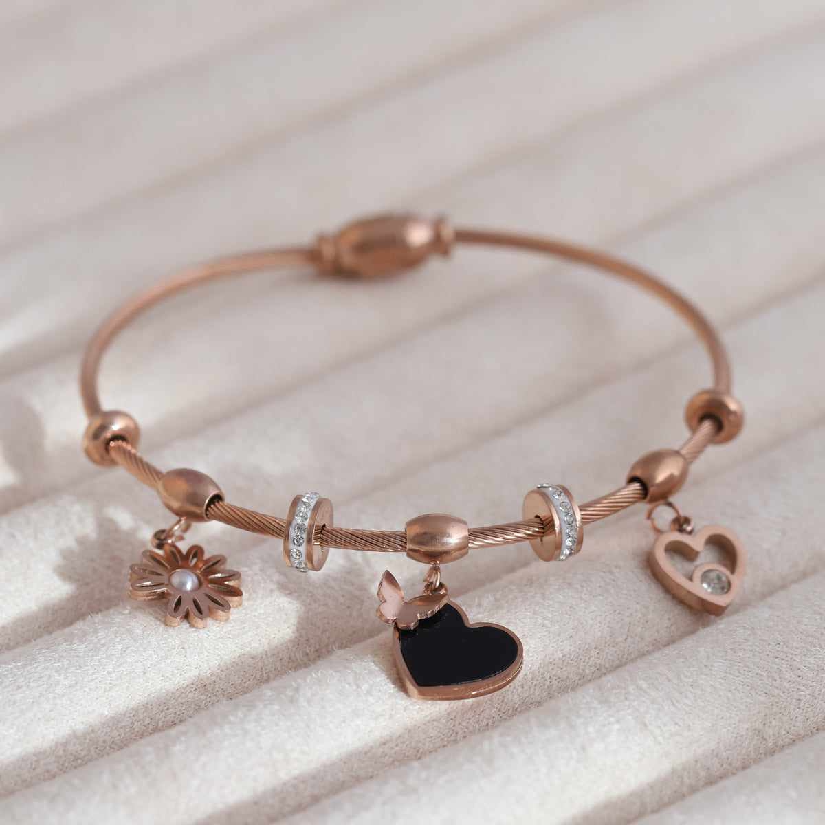 Blush Heart Charm Bracelet