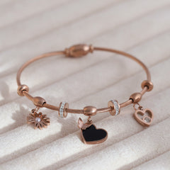 Blush Heart Charm Bracelet