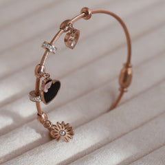 Blush Heart Charm Bracelet