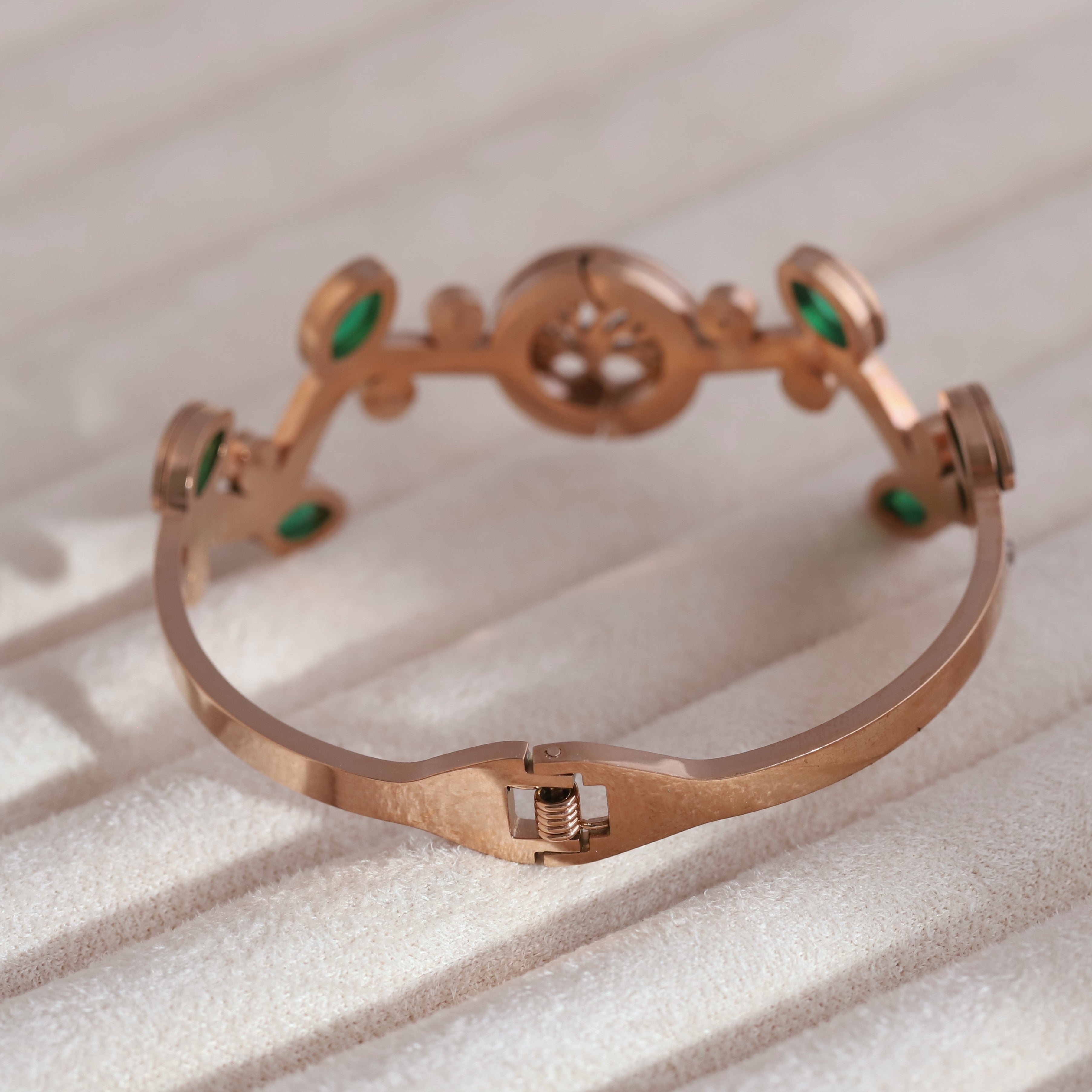 Elegant Tree of Life Rose Gold Kada Bangle